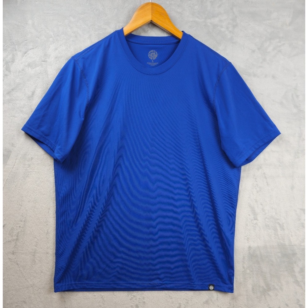 REI Co-op Shirt Men Large Blue Lightweight Crewneck Performance Hiking Baselayer